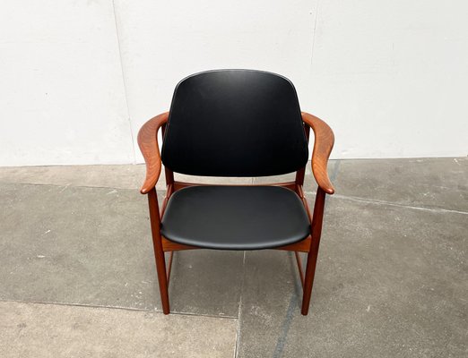 Mid-Century Danish Teak King Chair by Arne Hovmand Olsen for Onsild Møbelfabrik and Jutex, 1950s-UAH-2041927