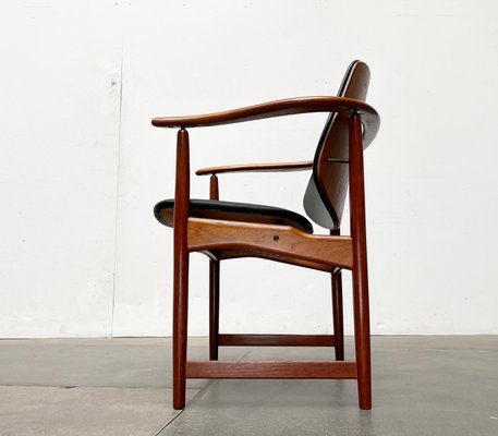 Mid-Century Danish Teak King Chair by Arne Hovmand Olsen for Onsild Møbelfabrik and Jutex, 1950s-UAH-2041927