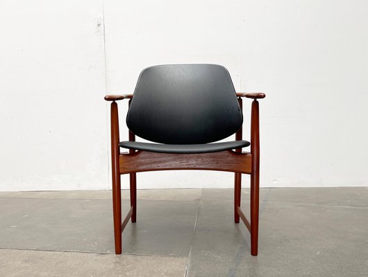 Mid-Century Danish Teak King Chair by Arne Hovmand Olsen for Onsild Møbelfabrik and Jutex, 1950s-UAH-2041927