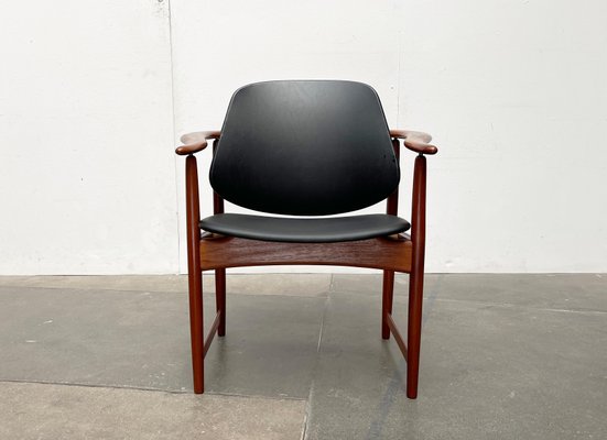 Mid-Century Danish Teak King Chair by Arne Hovmand Olsen for Onsild Møbelfabrik and Jutex, 1950s-UAH-2041927