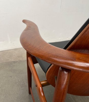 Mid-Century Danish Teak King Chair by Arne Hovmand Olsen for Onsild Møbelfabrik and Jutex, 1950s-UAH-2041927