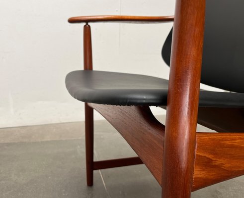 Mid-Century Danish Teak King Chair by Arne Hovmand Olsen for Onsild Møbelfabrik and Jutex, 1950s-UAH-2041927