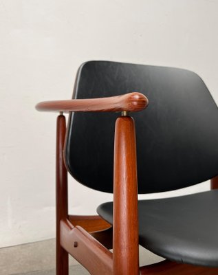 Mid-Century Danish Teak King Chair by Arne Hovmand Olsen for Onsild Møbelfabrik and Jutex, 1950s-UAH-2041927