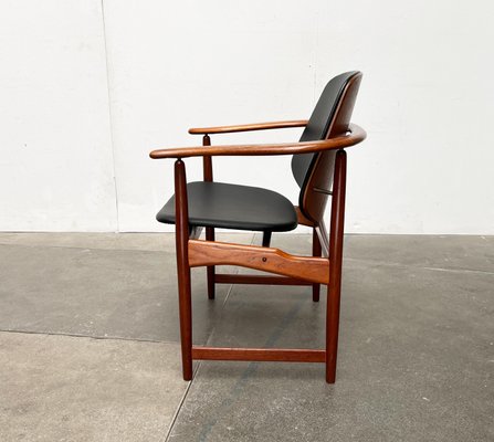 Mid-Century Danish Teak King Chair by Arne Hovmand Olsen for Onsild Møbelfabrik and Jutex, 1950s-UAH-2041927