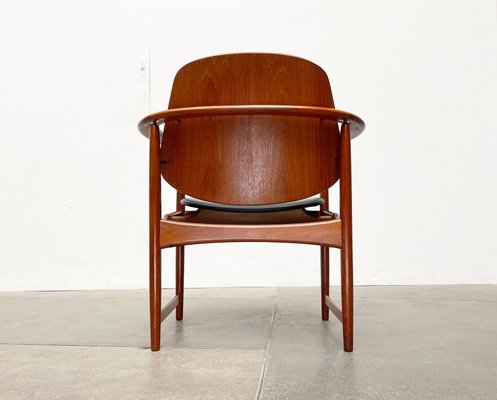 Mid-Century Danish Teak King Chair by Arne Hovmand Olsen for Onsild Møbelfabrik and Jutex, 1950s-UAH-2041927