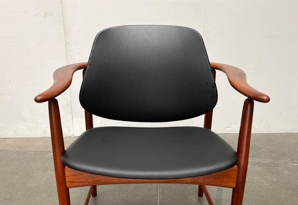 Mid-Century Danish Teak King Chair by Arne Hovmand Olsen for Onsild Møbelfabrik and Jutex, 1950s-UAH-2041927