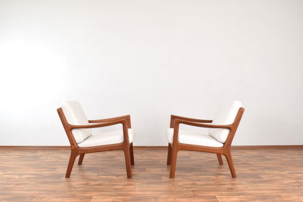 Mid-Century Danish Teak Lounge Chairs by Ole Wanscher for Cado, 1960s, Set of 2-LOT-2024443