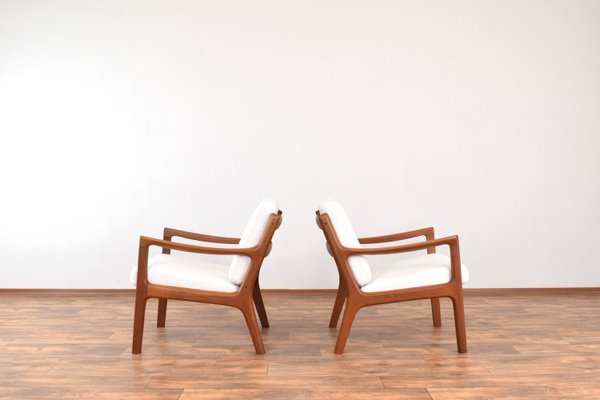 Mid-Century Danish Teak Lounge Chairs by Ole Wanscher for Cado, 1960s, Set of 2-LOT-2024443