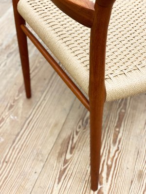 Mid-Century Danish Teak Model 56 Armrest Chair with Braid by Niels O. Møller for J.l. Moller, 1950s-DOY-1128571