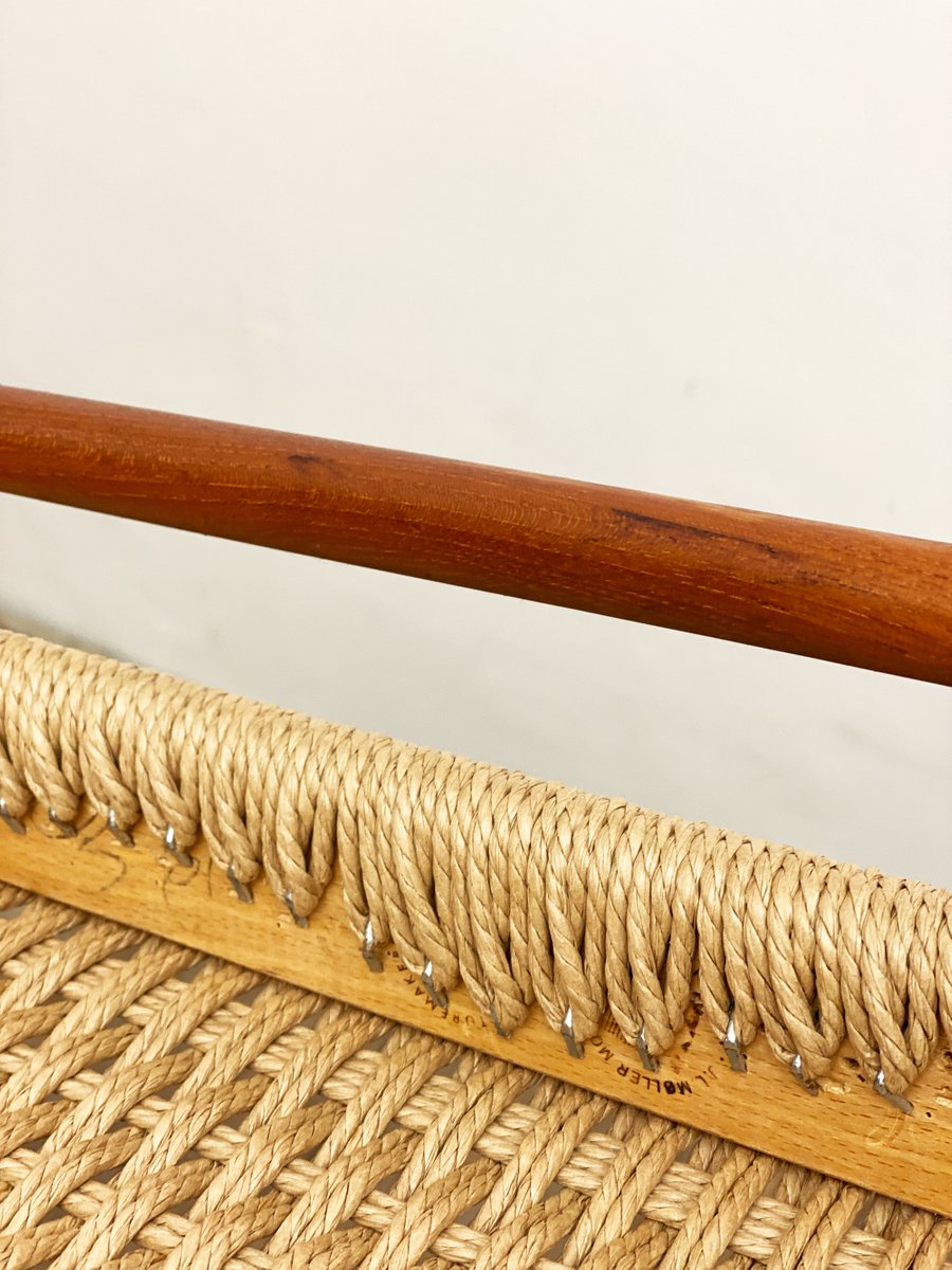 Mid-Century Danish Teak Model 56 Armrest Chair with Braid by Niels O. Møller for J.l. Moller, 1950s