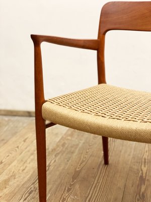 Mid-Century Danish Teak Model 56 Armrest Chair with Braid by Niels O. Møller for J.l. Moller, 1950s-DOY-1128571