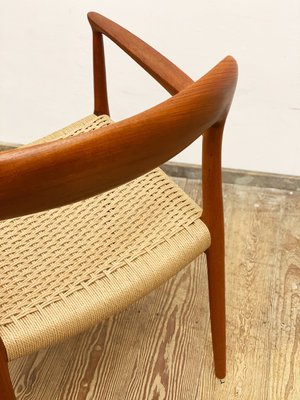 Mid-Century Danish Teak Model 56 Armrest Chair with Braid by Niels O. Møller for J.l. Moller, 1950s-DOY-1128571