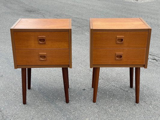 Mid-Century Danish Teak Nightstands, Set of 2-MXB-1357125