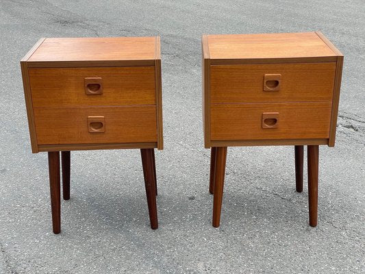 Mid-Century Danish Teak Nightstands, Set of 2-MXB-1357125