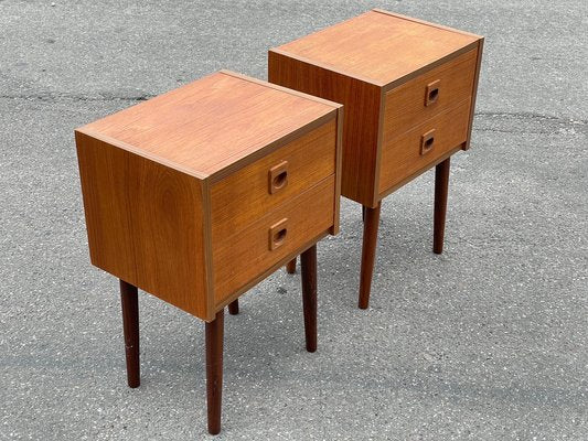 Mid-Century Danish Teak Nightstands, Set of 2-MXB-1357125