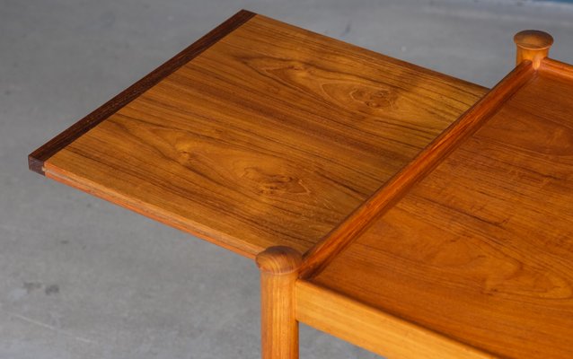 Mid-Century Danish Teak Rolling Serving Cart, 1960s-ZGQ-739819