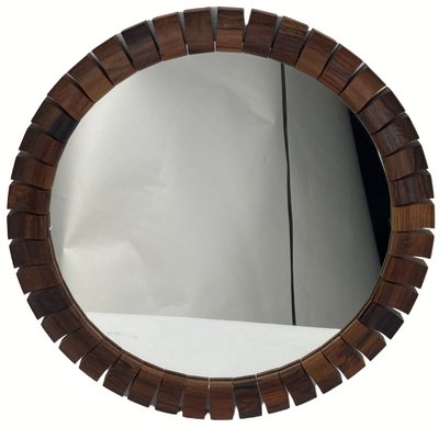 Mid-Century Danish Teak & Rosewood Mirror, 1960s-BHG-1436215