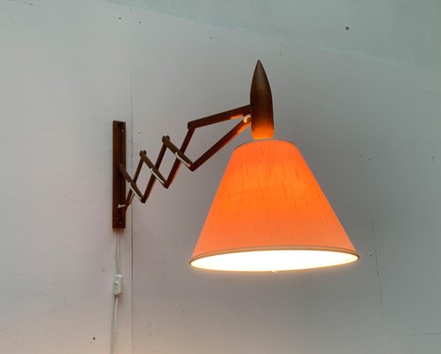 Mid-Century Danish Teak Scissor Wall Lamp from Le Klint-UAH-1015714