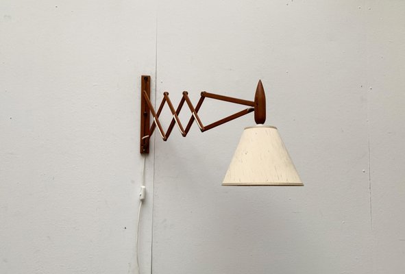 Mid-Century Danish Teak Scissor Wall Lamp from Le Klint-UAH-1015714