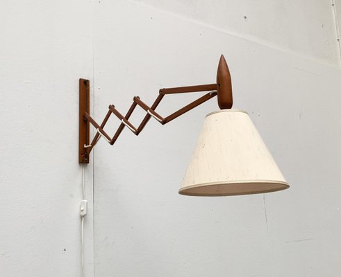 Mid-Century Danish Teak Scissor Wall Lamp from Le Klint-UAH-1015714