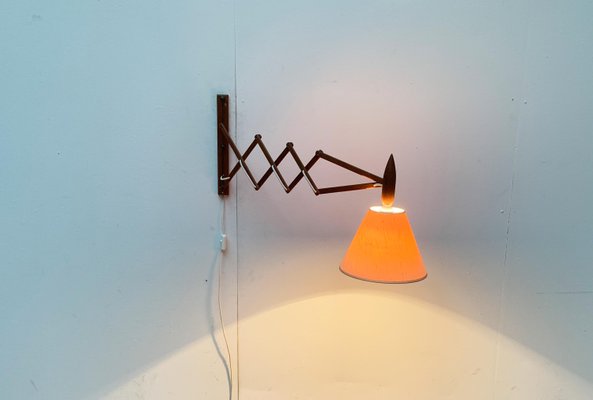 Mid-Century Danish Teak Scissor Wall Lamp from Le Klint-UAH-1015714