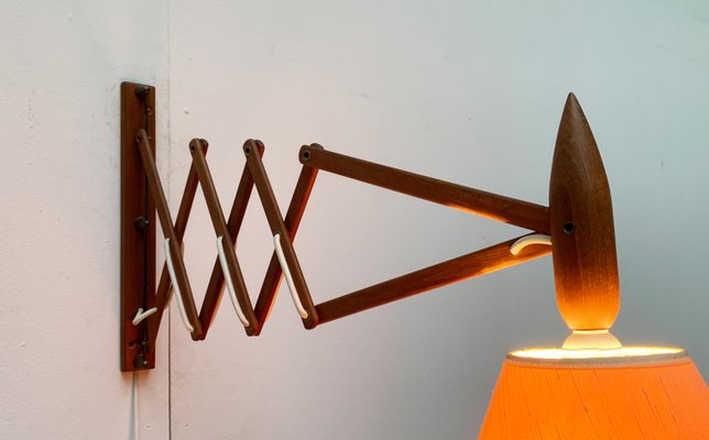 Mid-Century Danish Teak Scissor Wall Lamp from Le Klint-UAH-1015714