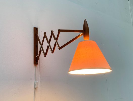 Mid-Century Danish Teak Scissor Wall Lamp from Le Klint-UAH-1015714