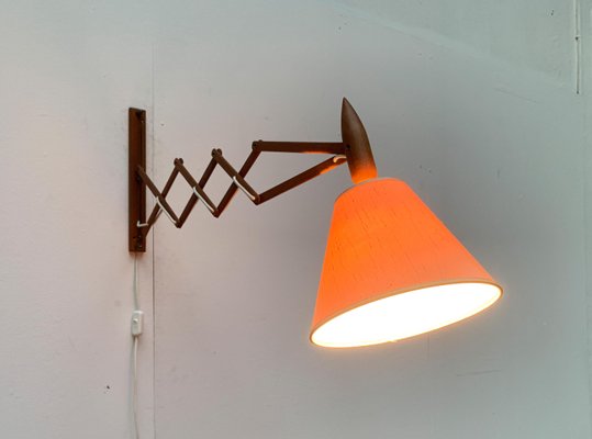 Mid-Century Danish Teak Scissor Wall Lamp from Le Klint-UAH-1015714