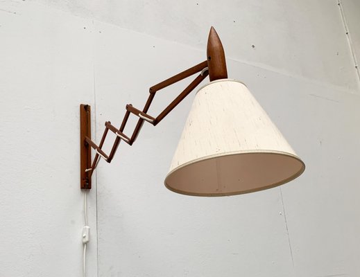 Mid-Century Danish Teak Scissor Wall Lamp from Le Klint-UAH-1015714