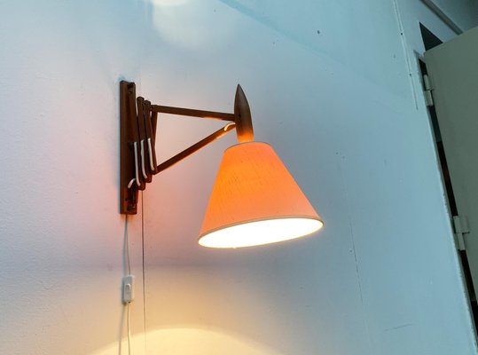 Mid-Century Danish Teak Scissor Wall Lamp from Le Klint-UAH-1015714