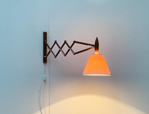 Mid-Century Danish Teak Scissor Wall Lamp from Le Klint-UAH-1015714