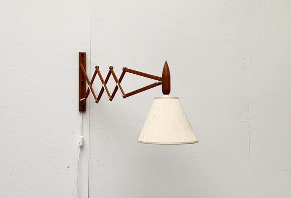 Mid-Century Danish Teak Scissor Wall Lamp from Le Klint-UAH-1015714