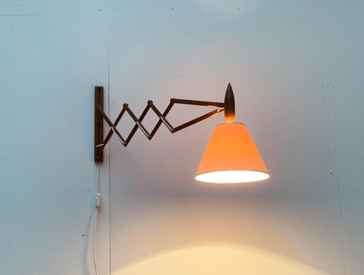 Mid-Century Danish Teak Scissor Wall Lamp from Le Klint-UAH-1015714