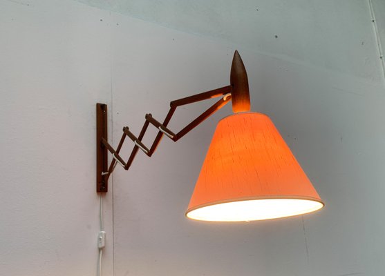 Mid-Century Danish Teak Scissor Wall Lamp from Le Klint-UAH-1015714