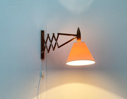 Mid-Century Danish Teak Scissor Wall Lamp from Le Klint-UAH-1015714