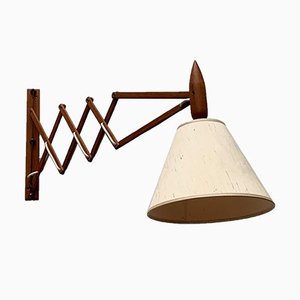 Mid-Century Danish Teak Scissor Wall Lamp from Le Klint-UAH-1015714