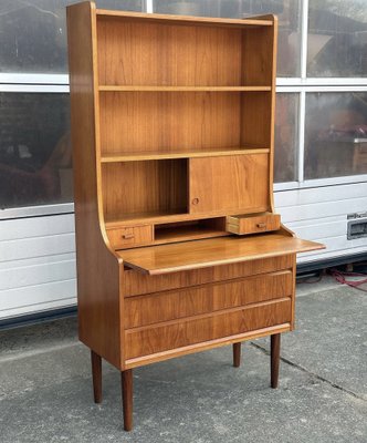 Mid-Century Danish Teak Secretary with Drawers and Desk, 1960s-GON-1757242