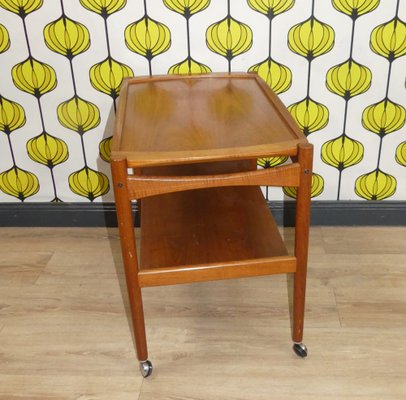 Mid-Century Danish Teak Serving Trolley by Poul Hundevad for Bernstorffsminde Møbler, 1960s-AFE-1786910