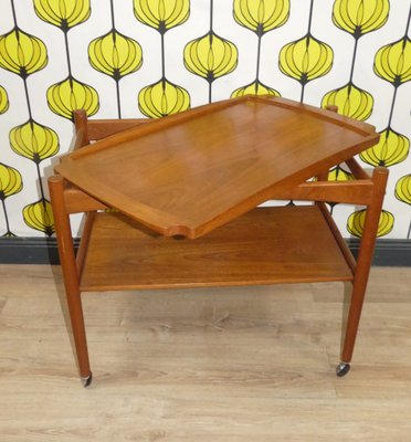 Mid-Century Danish Teak Serving Trolley by Poul Hundevad for Bernstorffsminde Møbler, 1960s-AFE-1786910