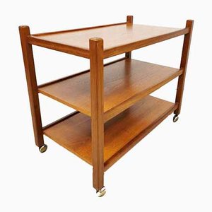 Mid-Century Danish Teak Serving Trolley-BW-876397