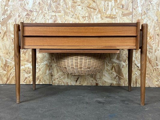 Mid-Century Danish Teak Sewing Box Side Table-EJL-1138854