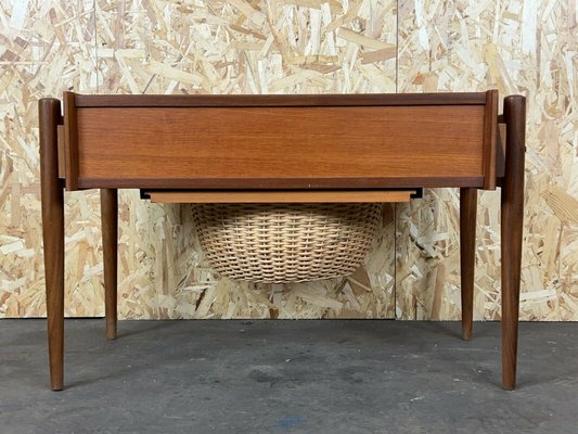 Mid-Century Danish Teak Sewing Box Side Table-EJL-1138854