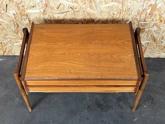 Mid-Century Danish Teak Sewing Box Side Table-EJL-1138854