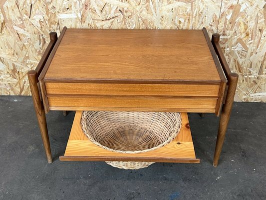 Mid-Century Danish Teak Sewing Box Side Table-EJL-1138854