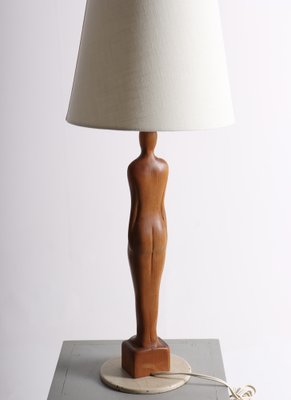 Mid-Century Danish Teak Table Lamp, 1950s-FK-1413871