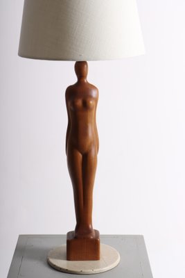 Mid-Century Danish Teak Table Lamp, 1950s-FK-1413871