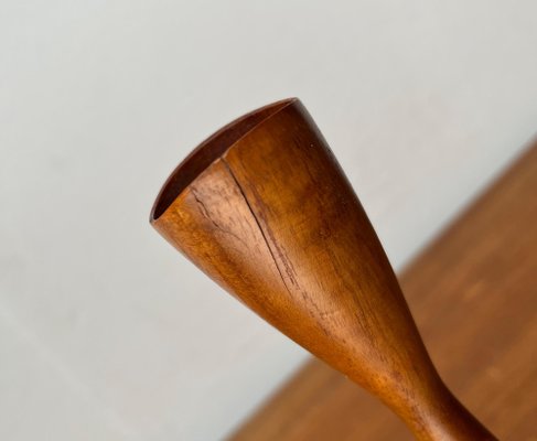 Mid-Century Danish Teak Tulip Candleholder, 1960s-UAH-1705850