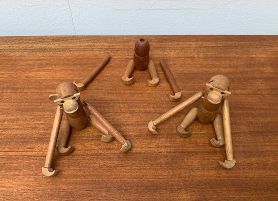 Mid-century Danish Wooden Apes, Set of 3-UAH-1189907