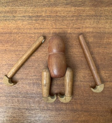 Mid-century Danish Wooden Apes, Set of 3-UAH-1189907