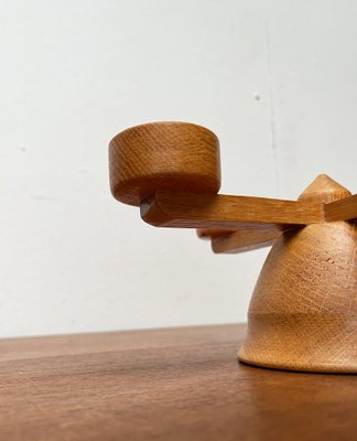 Mid-Century Danish Wooden Candleholder, 1960s-UAH-1796009